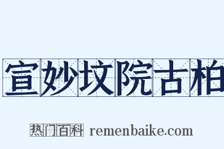 宣妙坟院古柏是什么意思的图片